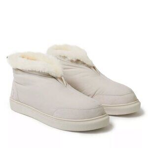 FIRESIDE BY DEARFOAMS  Warm Up Water Resis. Gen. Shearling Lined Slippers Sz 10